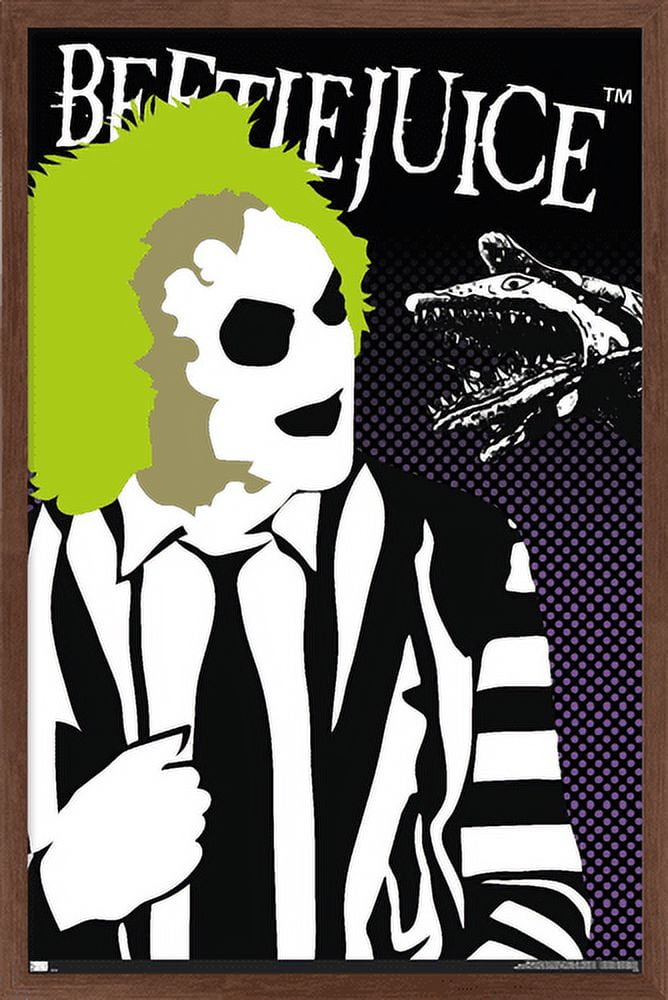 Beetlejuice - Vector Wall Poster, 22.375" x 34", Framed - Walmart.com