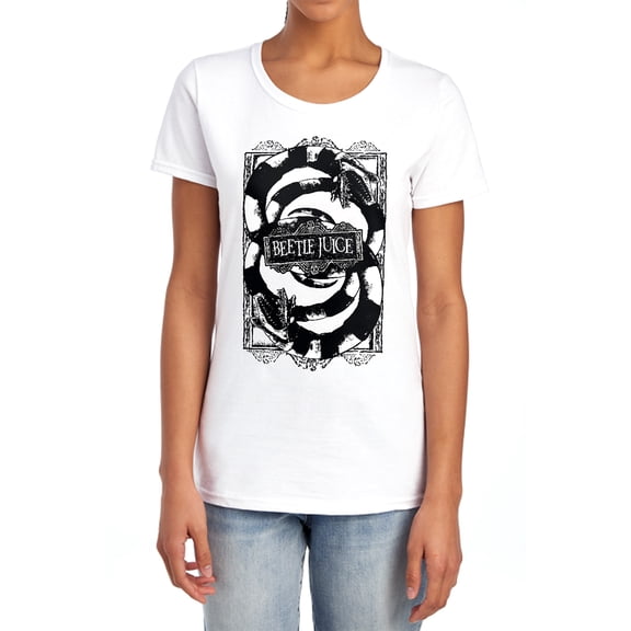 Beetlejuice We Got Worms Women's T Shirt, White, Small