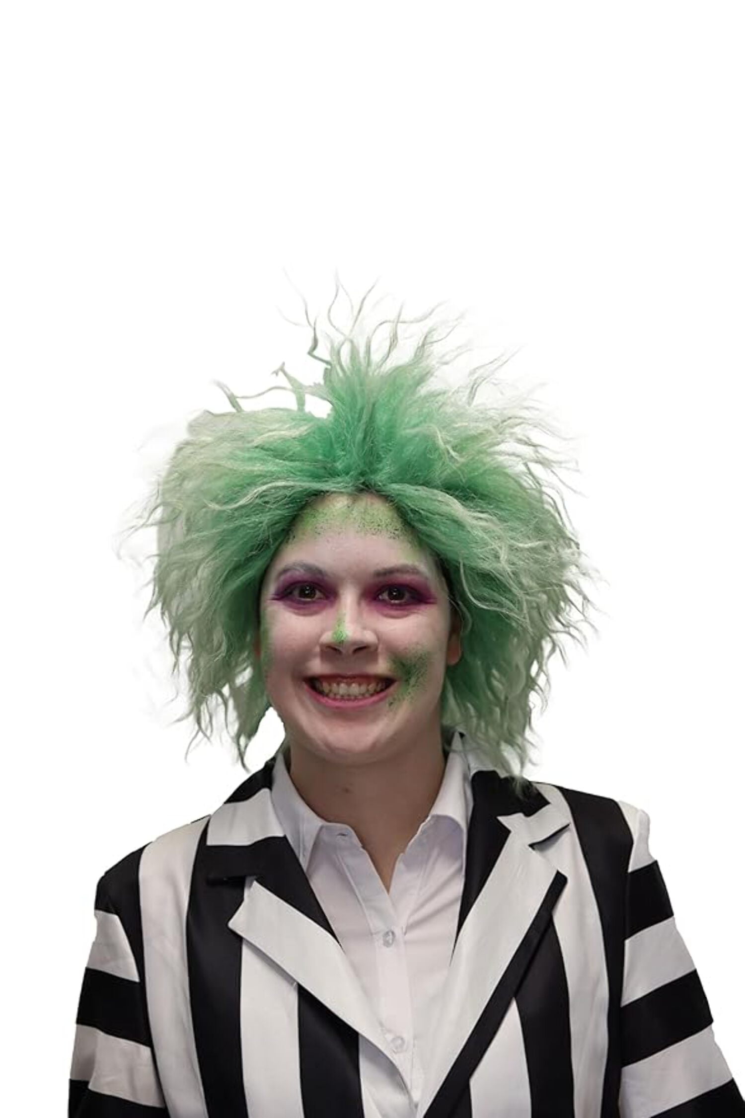 Smiffys Beetlejuice Adult Wig With Fabric Bald Head White Green | Seychelles