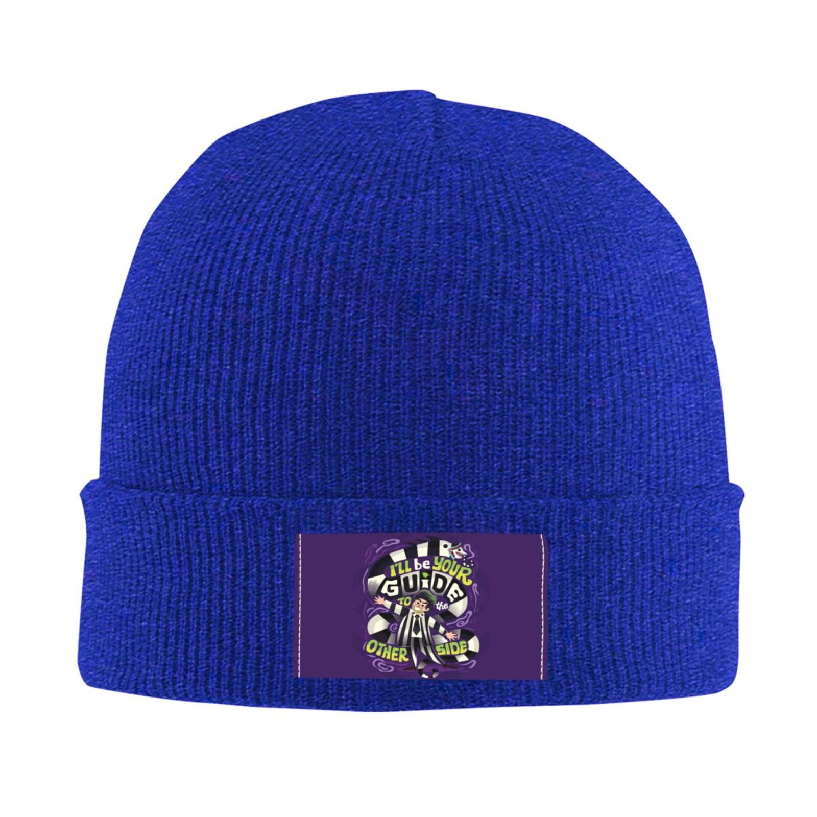 Beetlejuice Winter Hats Warm Knit Cuffed Beanie Unisex Skull Knitted