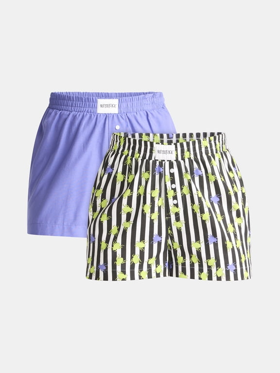 Beetlejuice Women's Graphic Boxer Shorts, 2-Pack, Sizes XXS-XXL