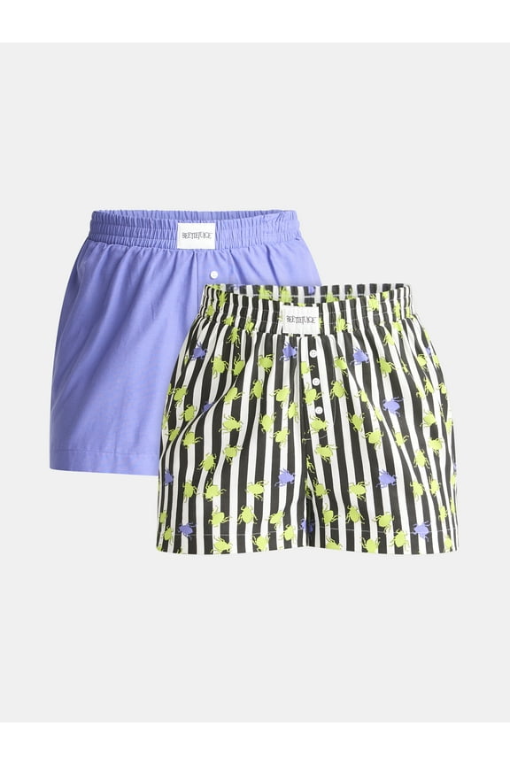 Beetlejuice Women's Graphic Boxer Shorts, 2-Pack, Sizes XXS-XXL