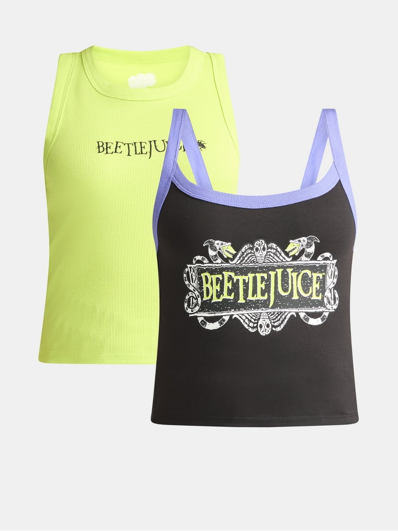 Beetlejuice Women's Graphic Tank Top, 2-Pack, Sizes XXS-XXL