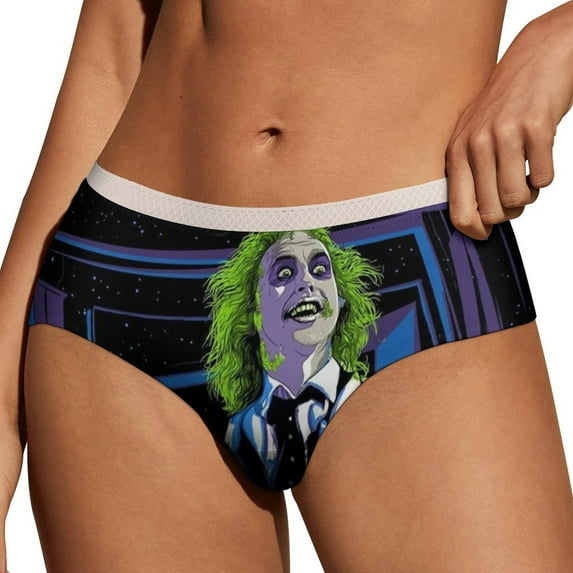 Beetlejuice Women's Underwear Briefs Soft Stretch Panties Breathable Comfortable Panties Undies 4XL