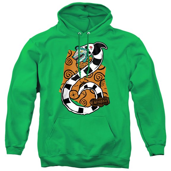 Beetlejuice Worm Unisex Adult Pull-Over Hoodie,Kelly Green, Small