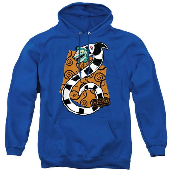 Beetlejuice Worm Unisex Adult Pull-Over Hoodie,Royal, X-Large