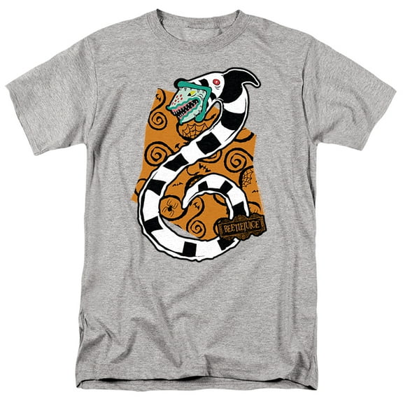 Beetlejuice Worm Unisex Adult T-Shirt, Athletic Heather, Small
