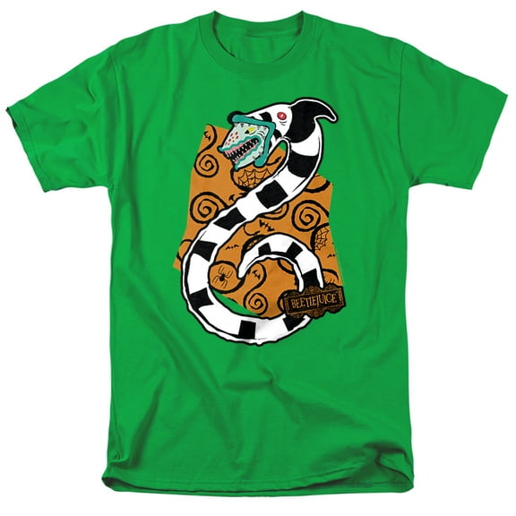 Beetlejuice Worm Unisex Adult T-Shirt, Kelly Green, Small