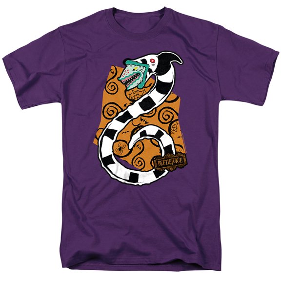 Beetlejuice Worm Unisex Adult T-Shirt, Purple, Small