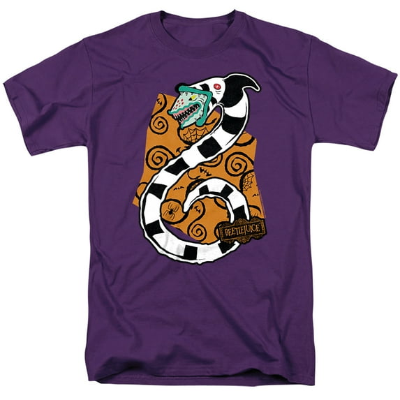 Beetlejuice Worm Unisex Adult T-Shirt, Purple, Small