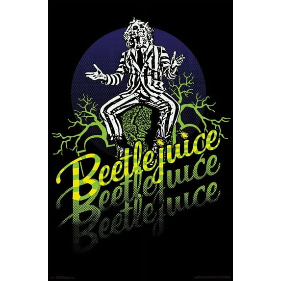 Beetlejuice - Yellow and Green Neon Wall Poster, 22.375" x 34"