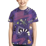 CPFUYMI Beetlejuice Youth T-Shirts Graphic Shirts Blouse For Teen Boys Girls Casual Short Sleeve Tee Tops X-Small