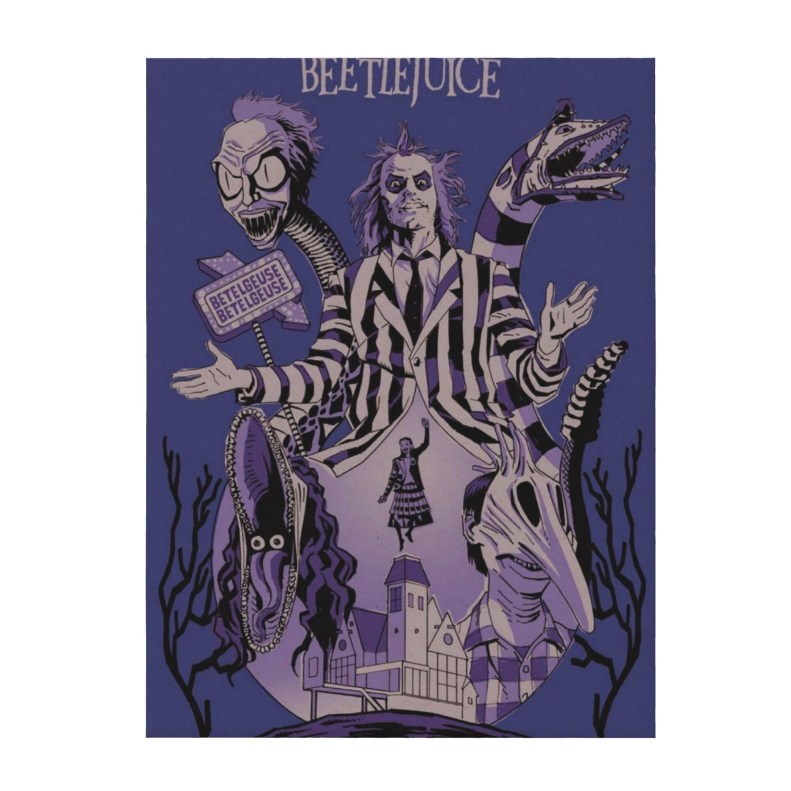 Beetlejuice blanket Fleece Blankets for Girls Boys Throw Blanket Super