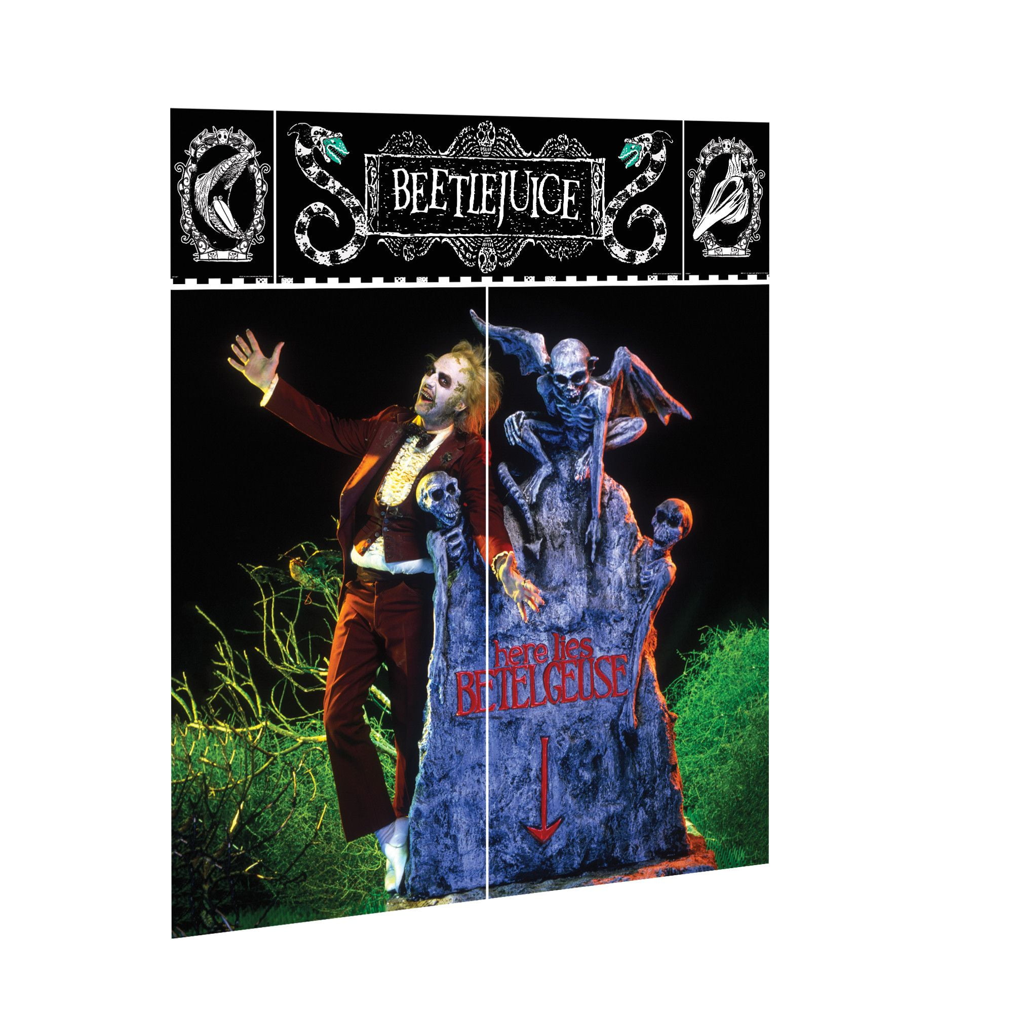Beetlejuice by Amscan Wall Decorating Scene Setter Kit, Multiple Sizes, 5 Count