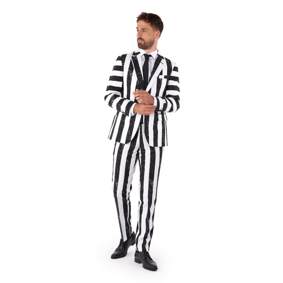 OppoSuits Men's Suits Beetlejuice - US 44 Black
