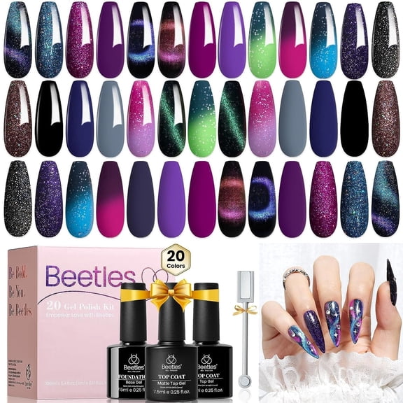 Beetles Gel Nail Polish Kit, 24 Pieces