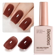 Beetles Brown Red Gel Nail Polish, Brick Rose 15ML Jelly Fall Gel Polish