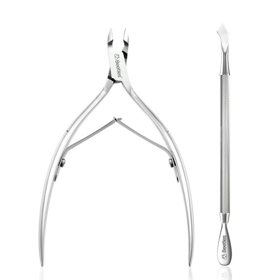 Beetles Cuticle Cuticle with Cuticle Pusher, Cuticle Remover Cuticle Nippers Stainless Steel