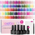 thumbnail image 1 of Beetles Gel Nail Polish Set, 63 PCS 55 Colors Gel Polish Kit with Nail Art Stickers, Brush, Base Coat, Glossy and Matte Top Coat for UV LED Manicures, 1 of 6