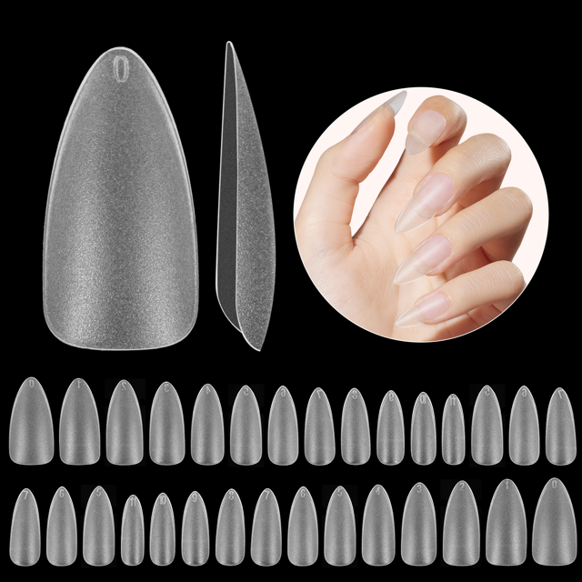 Beetles Gel Nail Tips for Nail Art, 510Pcs Matte Medium Almond Pre
