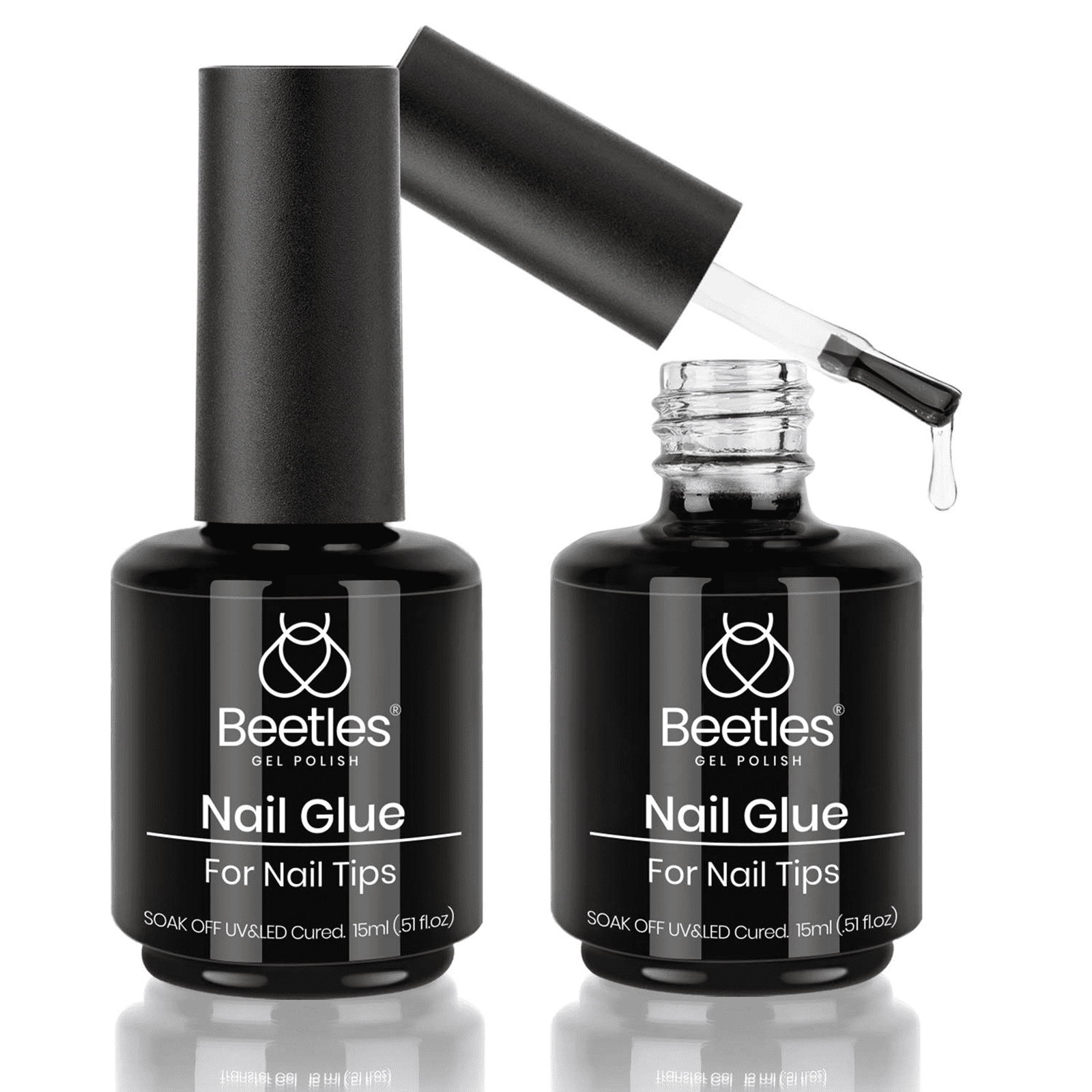 AIBRIT Nail Tips & Glue Gel x Nail Kit,15ML 6 In 1 Nail Glue Gel and 550Pcs  Coffin Nails and Portable UV LED Lamp, Gel Extension Nail Kit Home Nail DIY  Tools