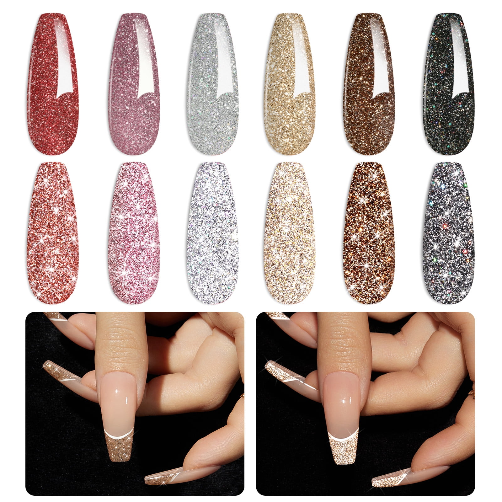 Forever 21- Love & Beauty 7 Piece Glitter Nail Polish Set | Alilacquer