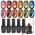 thumbnail image 1 of Beetles Golden Mirage Cat Eye Gel Nail Polish Set, 6 Colors Fall Gel, 1 of 7