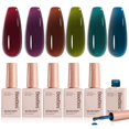 thumbnail image 1 of Beetles Midnight Syrup Jelly Gel Nail Polish Set, 6 Colors, Sheer Fall Shades, 1 of 7