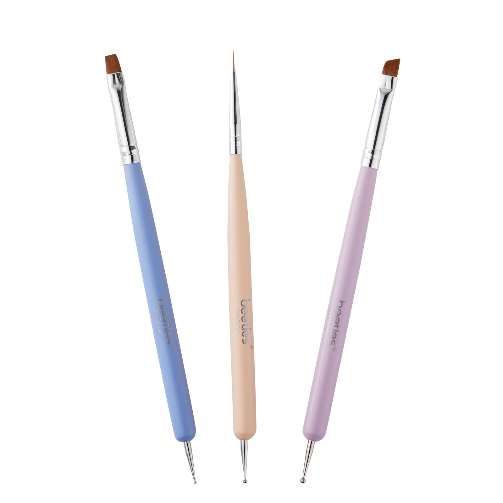 Beetles Nail Art Brushes 3Pcs Set Gel Polish Nail Art Design Pen