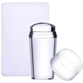 Nail Stamp Kit, 1PC Clear Jelly Stamper with Scrapers, Essential Nail