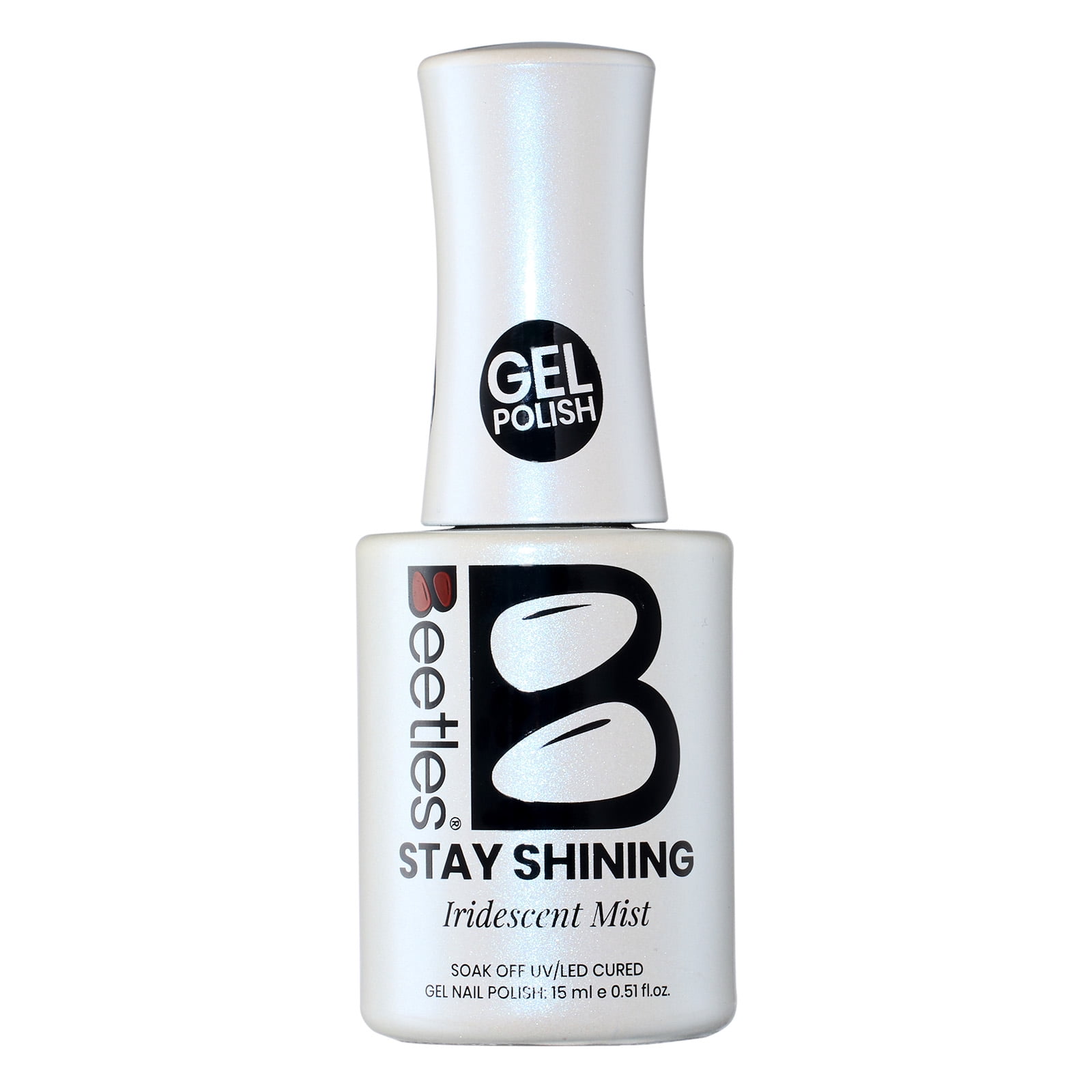 Beetles Gel Nail Polish, Stay Shining Iridescent Mist Shade with Textured Ribbed Effect, 0.51 fl oz