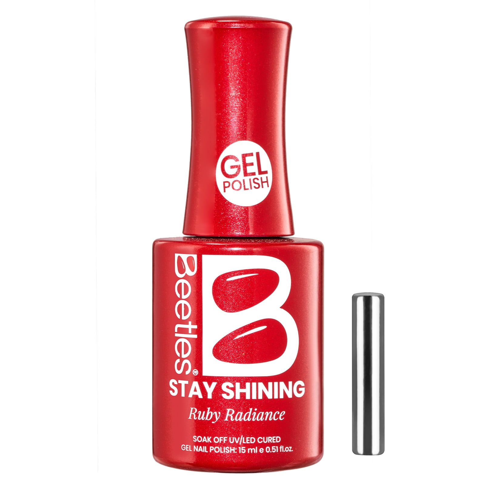 Beetles Stay Shining Gel Nail Polish, Cat Eye,  Ruby Radiance, 0.51 fl oz