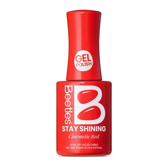 Beetles Stay Shining Collection Salon-Quality Gel Polish- 0.51 fl oz - Cinematic Red