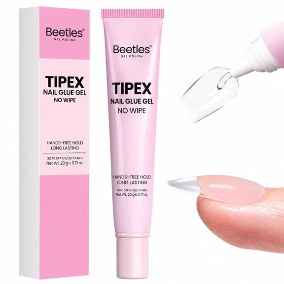 Beetles Solid Glue Gel, 20g, No Wipe UV LED Formula for Tipex Instant Apex Tips