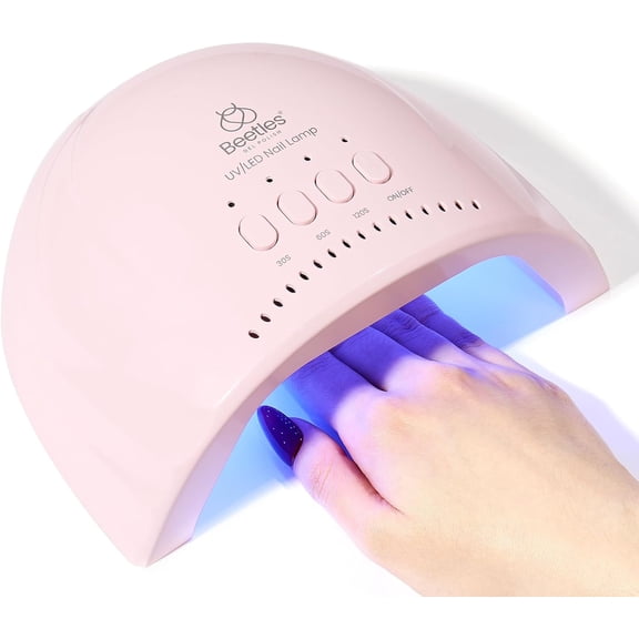 Beetles UV Nail Lamp with 3 Timer Smart Sensor UV Light for Gel Nails Pink