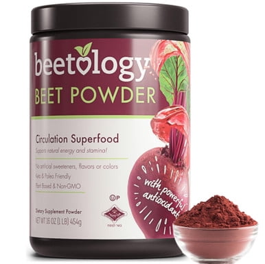Beetology Beet Powder, Circulation Superfood Supplement, Plant Based, 16 oz