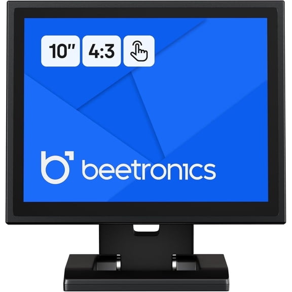 Beetronics 10in Industrial Touchscreen Monitor 10TSV7M, Multi-Touch, Full HD 4:3, HDMI/DisplayPort/USB-C/VGA, Compatible with Windows, Mac, Linux