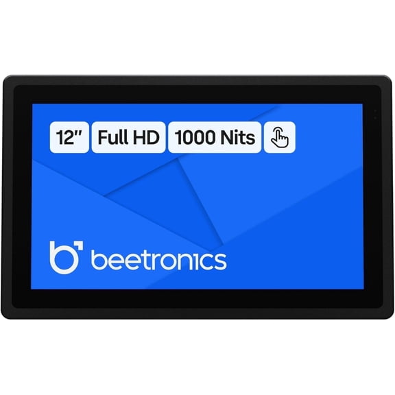 Beetronics 12 Inch High Brightness Touchscreen Monitor 10HB9M/U1 | Full HD 1080p | IP66 Waterproof & Dustproof | Industrial Sunlight Readable Outdoor Display for PC, Mac, Linux