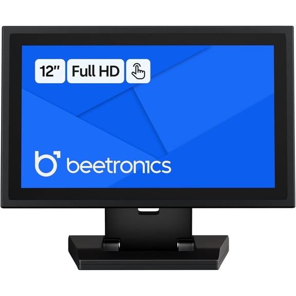 Beetronics 12 inch Touchscreen Monitor 12TS7M, Industrial-Grade, 10-Point Multi-Touch, Professional Display, Full HD 1080p, HDMI DisplayPort USB-C VGA Inputs, Compatible with Windows PC, Mac, Linux