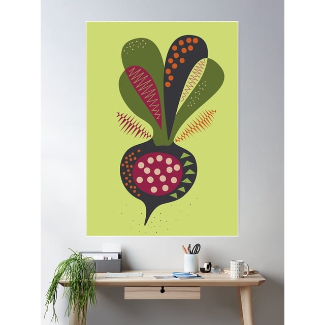 Vitroot Poster Beetroot Poster Wall Art, Modern Wall Decor For Living Room Bedroom ...