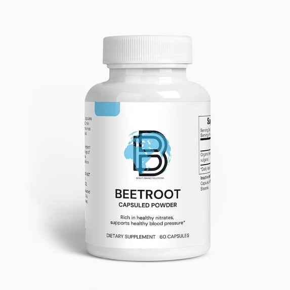 Benji's Brand Solutions Beetroot Organic Beetroot Powder (Beta Vulgaris) 60 Capsules