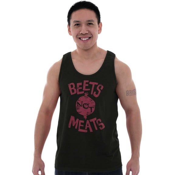 Beets Not Meats Clean Eating Veggie Plus Size Graphic Tank Top Brisco Brands 3X