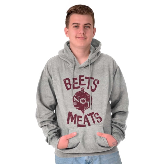 Beets Not Meats Clean Eating Veggie Unisex Plus Fleece Graphic Hoodie Brisco Brands 2X