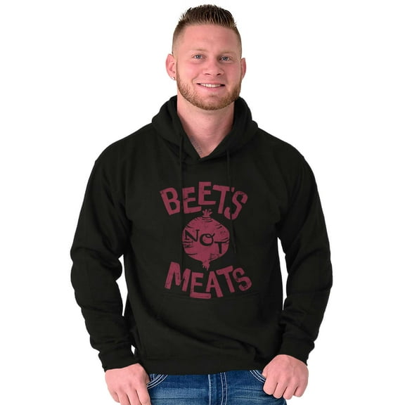 Beets Not Meats Clean Eating Veggie Unisex Plus Fleece Graphic Hoodie Brisco Brands 2X