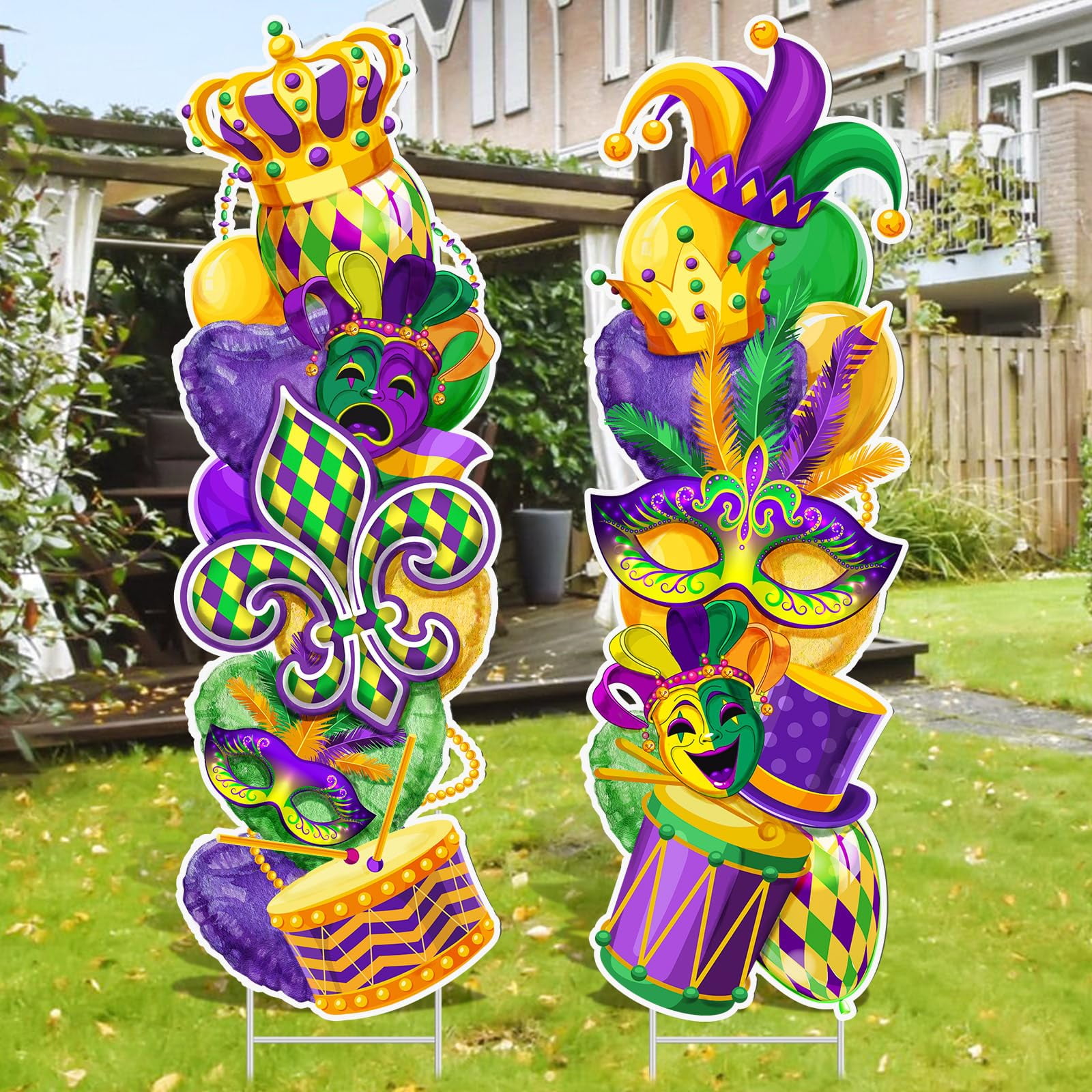mardi gras parade yard signs