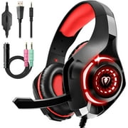 Gaming Headset for Ps4 Ps5 Xbox One Switch PC with Noise Canceling Mic, Deep Bass Stereo Sound