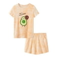 thumbnail image 1 of Beezizac 2-Piece Girls Summer Pajama Cute Avocado Sleepwear for Kid, Size 4T-18, 1 of 7