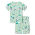 thumbnail image 1 of Beezizac Baby/Toddler Girl Pajamas Summer Cute Mermaid's Dream Sleep Short Sleeves Set Soft Outfit Kid Pjs Size 4T, 1 of 6