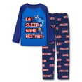 thumbnail image 1 of Beezizac Blue Game Controller Pajamas Boys Cozy Crew Neck Long Sleeve PJ Set for Kids Size 12, 1 of 1