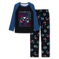 thumbnail image 1 of Beezizac Boys 2‑Piece Raglan Long Sleeve Pajama Set, Game Controller & VR Graphic Kids Sleepwear Size 10, 1 of 7
